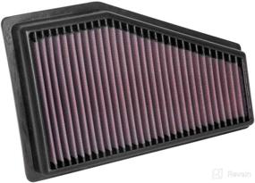 img 4 attached to 🚗 K&amp;N High Performance Engine Air Filter: Premium Replacement Car Air Filter, Washable: Compatible with 2019 Jeep Cherokee, 3.2L V6 and 2.4L L4, Part Number 33-5089