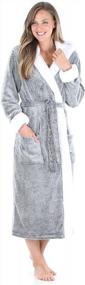 img 2 attached to Cozy Up With Sleepyheads Women'S Sherpa-Lined Hooded Bathrobe