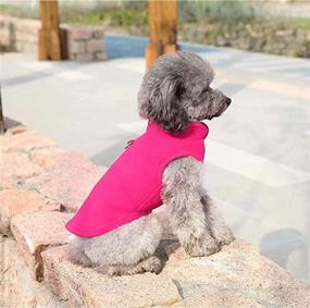 img 3 attached to YAODHAOD Dog Fleece Vest: Stylish Pink Cold Weather Sweater for Medium and Small Dogs