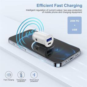 img 2 attached to 🔌 Apple MFi Certified iPhone 13 Fast Charger Kit - 20W USB C Wall/Car Charger Adapter + 2Pack iPhone USB C to Lightning Cable - PD Fast Charging for iPhone 13/13 Pro Max/12 Pro/12 Mini/11/iPad Pro