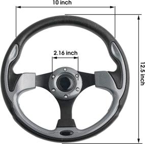 img 3 attached to 🏌️ Enhance Your Golf Cart with the Spaorcco Black Spokes Steering Wheel for Club Car DS, Precedent Tempo, EZGO RXV & TXT, and Yamaha Golf Carts