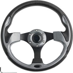 img 4 attached to 🏌️ Enhance Your Golf Cart with the Spaorcco Black Spokes Steering Wheel for Club Car DS, Precedent Tempo, EZGO RXV & TXT, and Yamaha Golf Carts