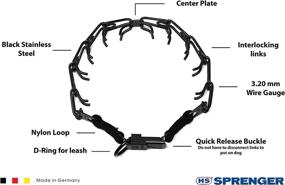 img 3 attached to 🐶 Herm Sprenger Black Stainless Steel Prong Dog Training Collar: Quick Release Buckle, Ultra-Plus Pet Pinch Collar, No-Pull Solution, German-Made