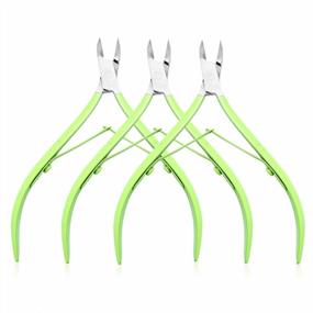 img 4 attached to Professional Cuticle Trimmer Set - 3 Pack Stainless Steel Cuticle Remover With Sharp Blades And Double Spring Clippers For Manicure And Pedicure Care - Xesscare Cuticle Nipper Set