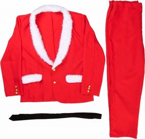 img 1 attached to Men'S Sexy Santa Suit Christmas Jacket, Tie & Pants Set - Magnificent Mr. Claus Costume