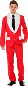 img 4 attached to Men'S Sexy Santa Suit Christmas Jacket, Tie & Pants Set - Magnificent Mr. Claus Costume