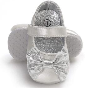 img 4 attached to BABITINA Bowknot Non Slip Toddler Walkers Girls' Shoes : Flats