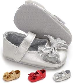 img 3 attached to BABITINA Bowknot Non Slip Toddler Walkers Girls' Shoes : Flats