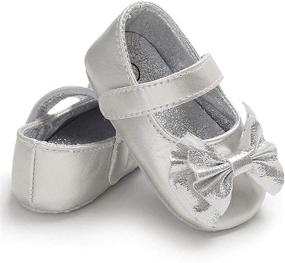 img 1 attached to BABITINA Bowknot Non Slip Toddler Walkers Girls' Shoes : Flats