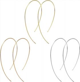 img 4 attached to Gold Plated Big Thin Hoop Earrings Set For Sensitive Ears - Lightweight Minimalist Design In Various Sizes - Perfect For Women And Girls