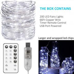 img 1 attached to Transform Your Space With GHUSTAR 200 LED Fairy Lights - Waterproof And Remote Controlled For Stunning Decor And Ambience
