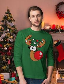 img 2 attached to Tstars Men'S Reindeer Long Sleeve Holiday Shirt - Ugly Christmas Sweater Style For Xmas