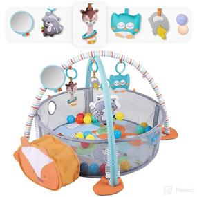 img 4 attached to 👶 WYSWYG Baby Play Mat & Kick Piano Gym: Interactive Activity Center for Infants and Toddlers (0-6-12 Months)