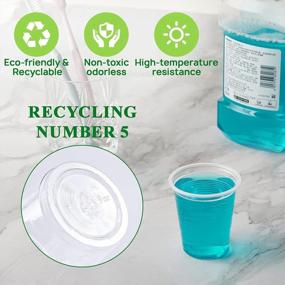 img 3 attached to Vplus 2000 Pack: Disposable 3 OZ Clear Plastic Drinking Cups - Ideal For Mouthwash, Tasting & Sampling Purposes