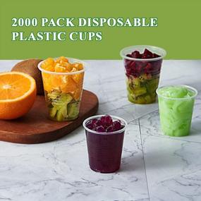 img 2 attached to Vplus 2000 Pack: Disposable 3 OZ Clear Plastic Drinking Cups - Ideal For Mouthwash, Tasting & Sampling Purposes