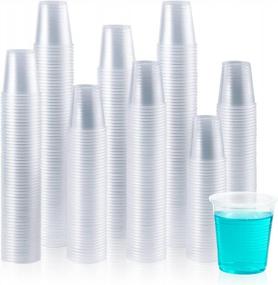 img 4 attached to Vplus 2000 Pack: Disposable 3 OZ Clear Plastic Drinking Cups - Ideal For Mouthwash, Tasting & Sampling Purposes