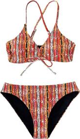 img 3 attached to CUPSHE Womens Reversible Bikini: Stylish Striped Swimwear for Women - Swimsuits & Cover Ups