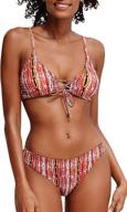 cupshe womens reversible bikini: stylish striped swimwear for women - swimsuits & cover ups logo