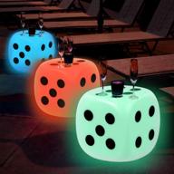 magshion 16in cordless led cube table chair with rgb color changing light up rechargeable module and waterproof remote logo