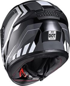 img 3 attached to 🏍️ AHR Lightweight AHR RUN-F3 DOT Approved Full Face Motorcycle Helmet for Street Bike Touring and Racing (Black, Small)