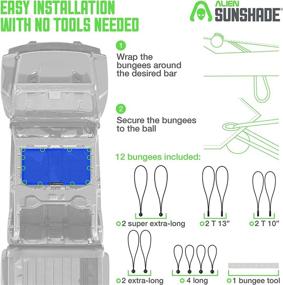 img 2 attached to Alien Sunshade Jeep Gladiator Sun Shade (2018-Current): Front Mesh Wind & Noise Reducer - Universal Fit in Blue