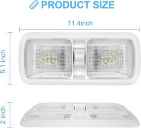 img 3 attached to 🚐 Miady 12V RV Interior Lights - 750 Lumens, LED Ceiling Double Dome Light with Switch for Car, RV, Trailer, Camper, Boat - Natural White 4000-4500K - Pack of 1, 60X2835SMD