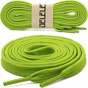 img 3 attached to DELELE Solid Flat Shoelaces Hollow Thick Athletic Shoe Laces Strings 2 Pair