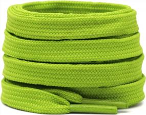 img 4 attached to DELELE Solid Flat Shoelaces Hollow Thick Athletic Shoe Laces Strings 2 Pair