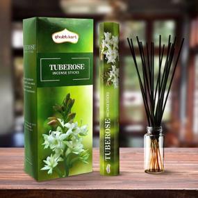 img 1 attached to Shubhkart Tuberose Incense Sticks - Pack Of 120 For Long-Lasting Fragrance