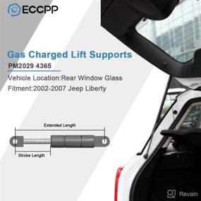 img 3 attached to Rear Window Glass Lift Supports Struts Shocks for 2002-2007 Jeep Liberty - Set of 2 by ECCPP