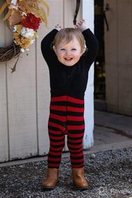 img 1 attached to Cute and Comfy Baby Girl Boy 👶 Cotton Leggings with Suspenders - 0-24 Months Toddler Clothes