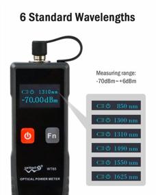 img 2 attached to Тестер оптоволоконного кабеля: портативный микрооптический измеритель мощности Wintact от -70 дБм до +6 дБм, универсальный интерфейс FC/SC/ST, 6 стандартных длин волн 850/1300/1310/1490/1550/1625 Нм