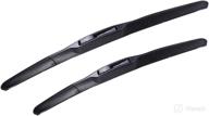 🚗 custom fit frameless windshield wiper blades for toyota corolla 2009-2022 - front and rear car rain wipers replacement - hd-mart - 26+14 inch - pack of 2 логотип