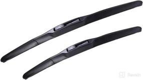 img 4 attached to 🚗 Custom Fit Frameless Windshield Wiper Blades for Toyota Corolla 2009-2022 - Front and Rear Car Rain Wipers Replacement - HD-Mart - 26+14 Inch - Pack of 2