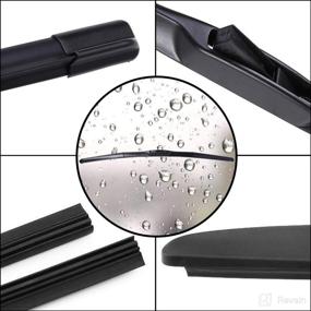 img 3 attached to 🚗 Custom Fit Frameless Windshield Wiper Blades for Toyota Corolla 2009-2022 - Front and Rear Car Rain Wipers Replacement - HD-Mart - 26+14 Inch - Pack of 2