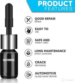 img 2 attached to 💥 Efficient AUTOMIRE Automotive Nano Glass Repair Fluid Kit (2PCS): Comprehensive Car Windshield and Screen Crack Repair Set