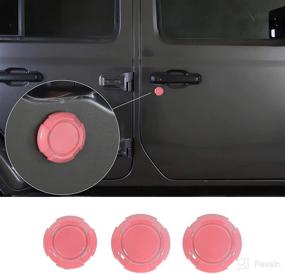 img 4 attached to JeCar Exterior Trim Kit Door Lock Trim Cover Exterior Accessories For Jeep Wrangler 2018-2022 JL JLU &Amp