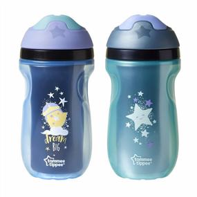 img 4 attached to Tommee Tippee Insulated Sipper Tumbler - BPA Free, Spill Proof, Non-Slip Design For Boys - 2 Pack, 9Oz - Blue And Green