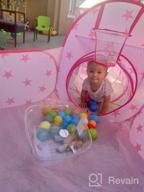 img 1 attached to 3-In-1 Toddler Play Tent With Crawl Tunnel, Ball Pit And Basketball Hoop For Girls - Pop Up Playhouse For Kids - Indoor/Outdoor Play Area - Perfect Gift (Colorful Balls Not Included) review by Rafael Calderon