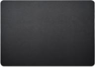 black waterproof leather desk blotter pad - 17 x 12 inches, flat, non-slip - by nekmit логотип