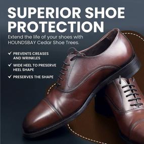 img 3 attached to Регулируемые кедровые колодки для мужской обуви и ботинок - HOUNDSBAY Деревянные носилки для обуви с совместимостью с кроссовками