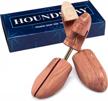 adjustable cedar shoe trees for men's shoes and boots - houndsbay wooden shoe stretcher with sneaker compatibility logo