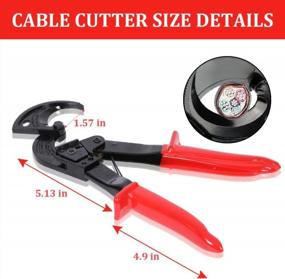 img 3 attached to SogYupk Ratchet Cable Cutter, Manual Mechanical Heavy Duty Copper Aluminum Wire Cutting Tool For Electricians - Cut Up To 240Mm².