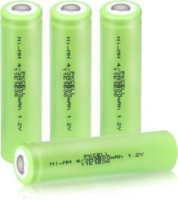 img 4 attached to ⚡️ 4/3A 3800mAh Ni-MH Rechargeable Batteries (4-pack, Flat Top, 1.2v)