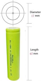 img 3 attached to ⚡️ 4/3A 3800mAh Ni-MH Rechargeable Batteries (4-pack, Flat Top, 1.2v)