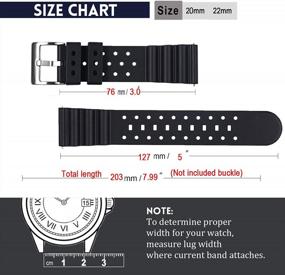 img 1 attached to Premium Quality Waterproof Carty Silicone Watch Bands - Quick Release Rubber Straps For Men & Women In 20Mm, 22Mm, 24Mm Sizes