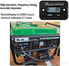 img 1 attached to 🔋 Highly Durable 2pcs Magicalmai Inductive Hour Meter: Ideal for Gas Engine Generator, Lawn Mower, Pressure Washer, ATV, Boat, Outboard Motor, Dirt Bike, Motorcycle - Waterproof Black Hr Meters