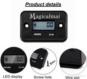 img 3 attached to 🔋 Highly Durable 2pcs Magicalmai Inductive Hour Meter: Ideal for Gas Engine Generator, Lawn Mower, Pressure Washer, ATV, Boat, Outboard Motor, Dirt Bike, Motorcycle - Waterproof Black Hr Meters