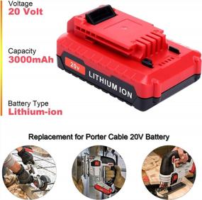 img 2 attached to High-Quality Replacement Battery And Charger For Porter Cable 20V Lithium Ion Tools - Compatible With PCC692L And PCC680L Models