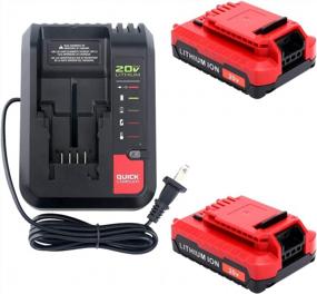 img 4 attached to High-Quality Replacement Battery And Charger For Porter Cable 20V Lithium Ion Tools - Compatible With PCC692L And PCC680L Models